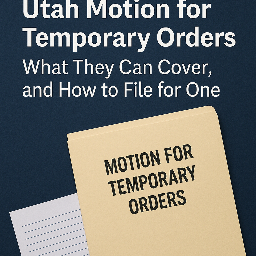 Read more about the article Utah Motions for Temporary Orders: What They Can Cover, and How to File for One